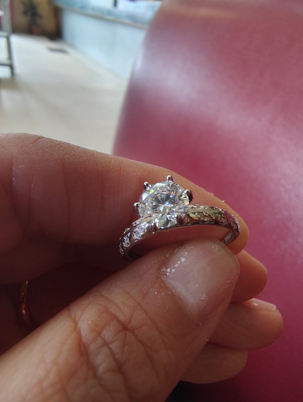 S925 Moissanite Adjustable Ring M2